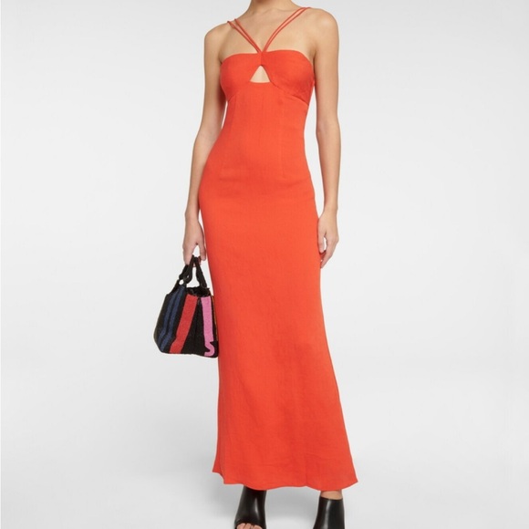STAUD Gianna Cutout Halter Maxi Dress - Picture 2 of 9